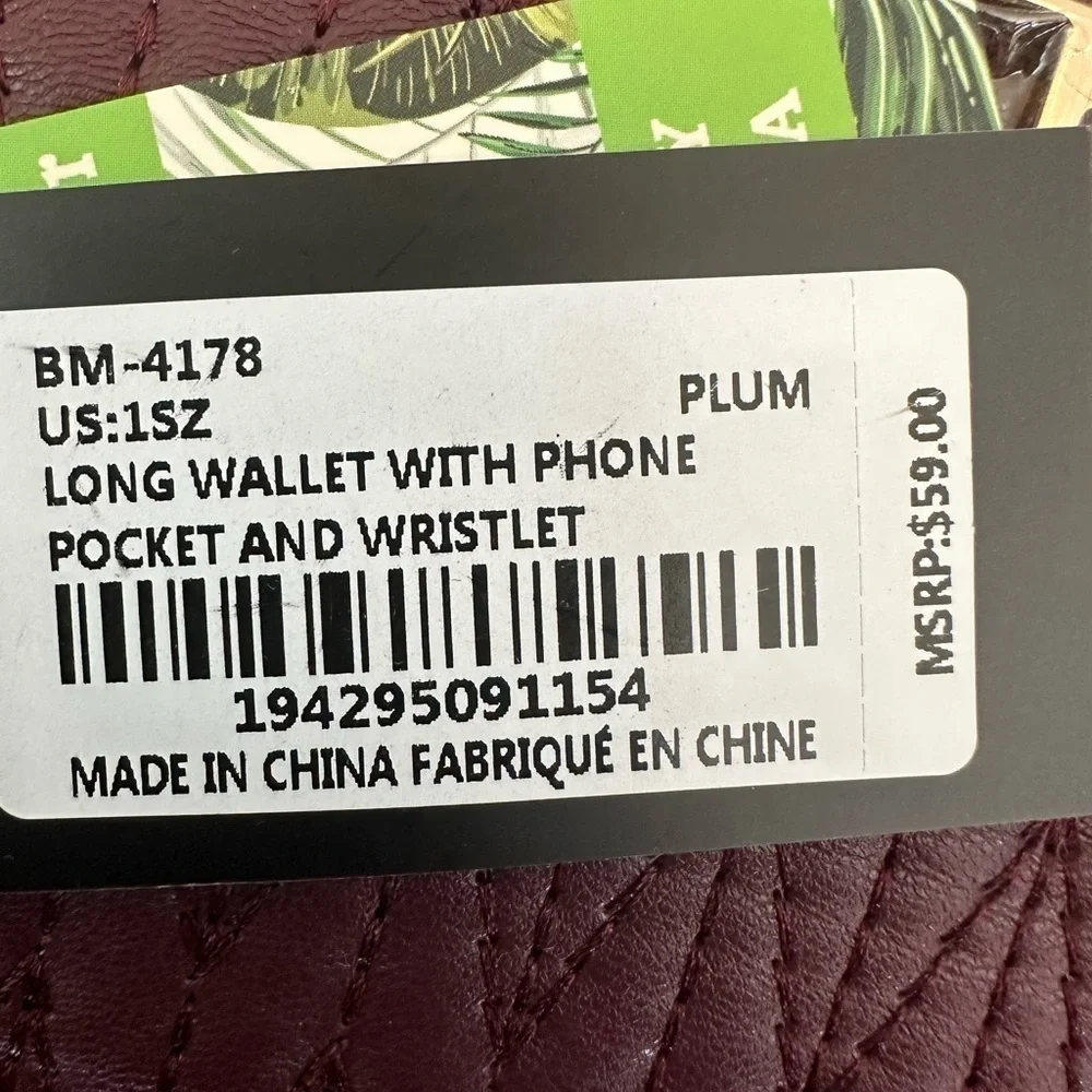 Badgley Mischka NWT phone wallet wristlet‎ PLUM Purple